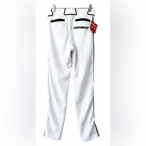 Youth XL Baseball Softball Stock Pants White Black Piping NWT Velcro Ankle Strap